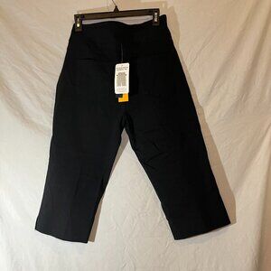 Ruby Rd. Women's Black Capri Waist Slimming Pull-on Chinos Size 14 Petite NWT